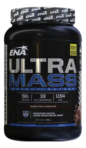Suplemento Ganador De Peso Ultramass 1.5 Kg Sabor Chocolate X2 + Vaso Legend