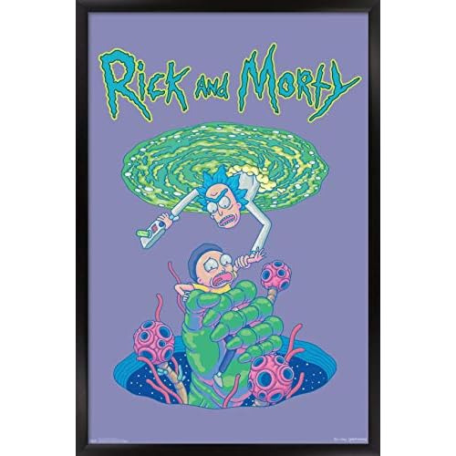 Póster De Pared  Rick Y Morty Portal Fall , 22.375  X ...