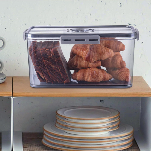 Caja De Pan Con Tapa Con Sello Fecha Y Hora Para Pan Casero