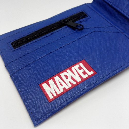 Imagen 4 de 4 de Capitan America Billetera Importada Con Relieve