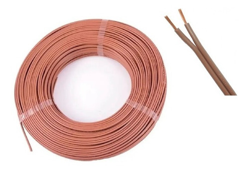 Imagem 1 de 3 de Fio/cordão Paralelo 1,5mm² Marrom 300v Rolo De 50 Metros