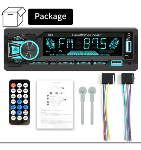 Autoestereo 1 Din Bluetooth/aux/usb/fm