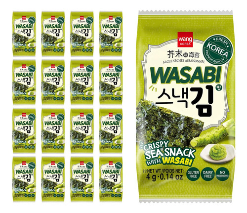 Snack Coreano De Algas, Kimchi Y Wasabi Wang
