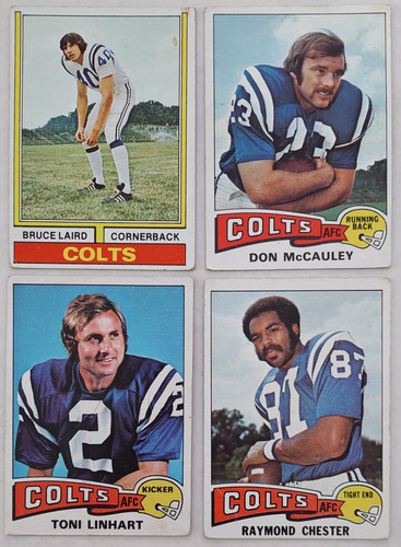 Tarjetas Afc Topps 1975 Usa Equipo Colts (Usado)