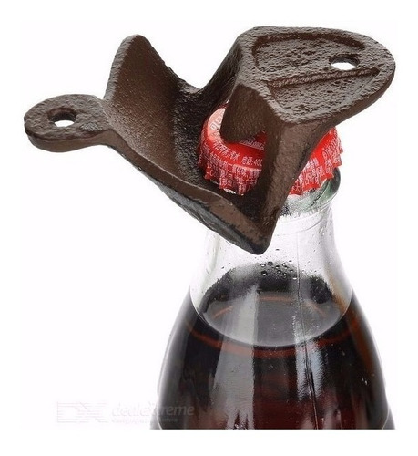 Destapador Vintage De Pared Retro Cerveza Gaseosa Acero