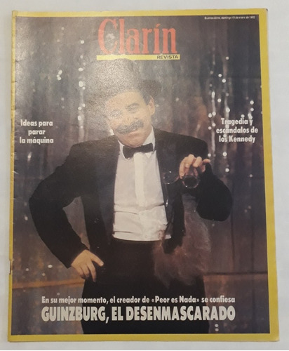 Revista Clarin - Tapa Jorge Guinzburg Año 1992