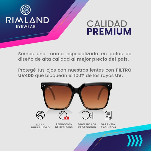 Imagen 4 de 7 de Anteojos De Sol Rimland Amsterdam Marrón