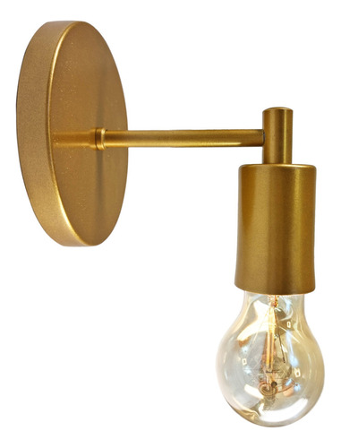 Arandela Luminária Parede Moderna Sala Cama Banheiro Dourado 110V/220V