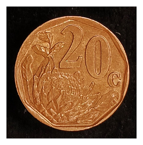 Sudáfrica 20 Cents 1997 Excelente Km 162 Leyenda En Tswana