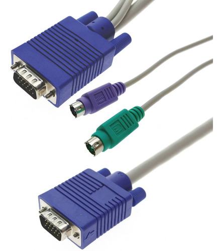 Cable Adaptador Compatible Con Vga Y Ps2 Para Conmutador Kvm