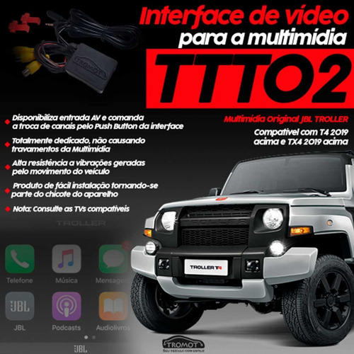 Interface De Video Troller T4/tx4 P/ Multimidia Original Jbl