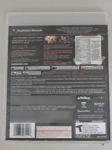 Jogo Guitar Hero Warriors Of Rock - Ps3 (Usado)