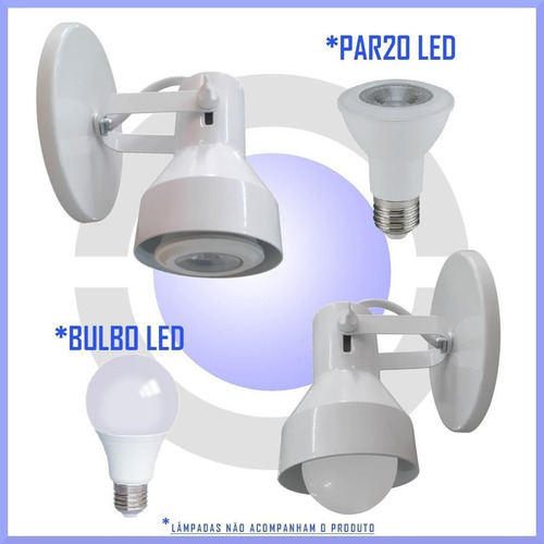 Imagem 2 de 6 de Luminaria Led Teto Parede Com Fio Interruptor Bivolt