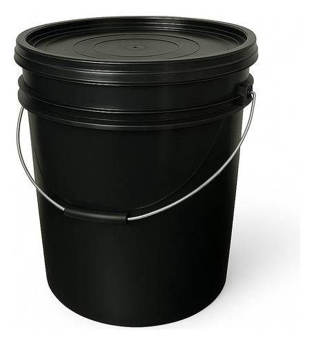 Kit 10 Baldes Plástico Atóxico Alimentício 20 L Hermético Preto
