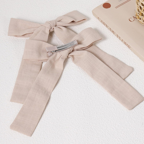 Arcos De Cabello De Lino De Algodón Beige 5 Suave Y Larga Co
