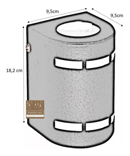 Imagen 3 de 9 de Pack X10 Aplique Bidireccional Pared Gu10 + Dicro Led Jardin