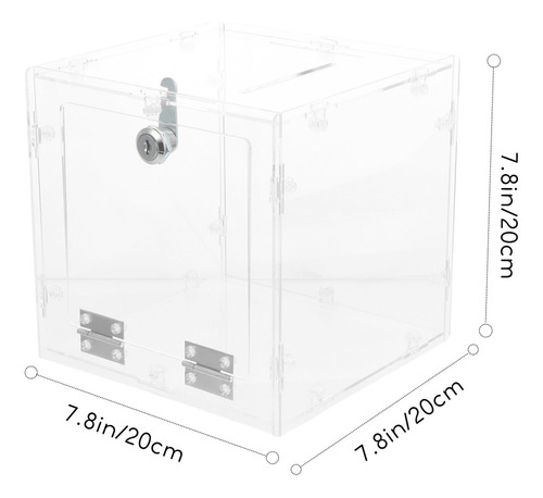 Caja De Donación Con Pantalla De Acrílico Transparente, Urna