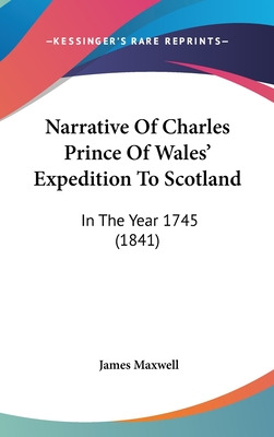 Libro Narrative Of Charles Prince Of Wales' Expedition To...