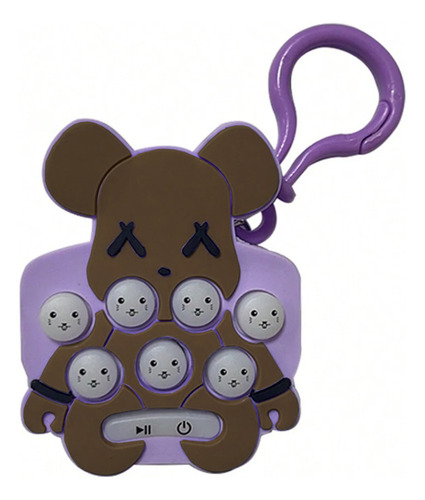 Mini Juego Pop It Quick Push Electrónico Caricaturas Consola Color Oso Xx