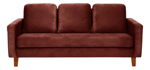 Sofa Venecia 3c Tela Velvet Chocolate