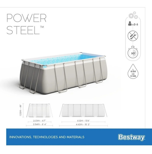 Piscina Estructural Bestway 56457 8124l + Accesorios Albion