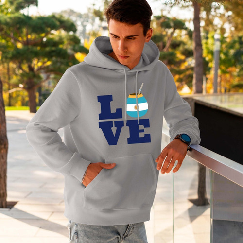 Imagen 5 de 6 de Buzo Gris Love Argentina Paises Ciudades Hombre Mujer Niños