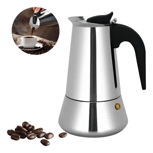 Cafeteira Italiana Inox - 6 Xícaras Cafe Expresso