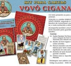 Kit Vovó Cigana Baralho Cigano Toalha Mandala + Bolsa Manual