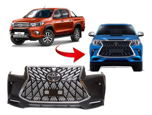 Body Kit Toyota Hilux 2016-2020 Estilo Lexus (para Pintar)