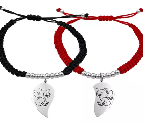 Pulsera Lilo Stitch Charms Compatible Brazalete Mujer Plata