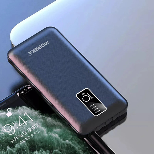 Power Bank Batería Portátil Super Rápida 10000mah 4 En 1 Negro