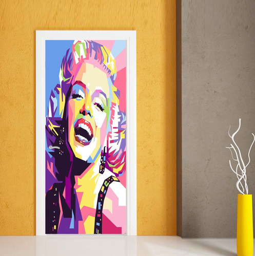 Vinilo Para Puerta Marilyn Monroe Pin Up Pop Art