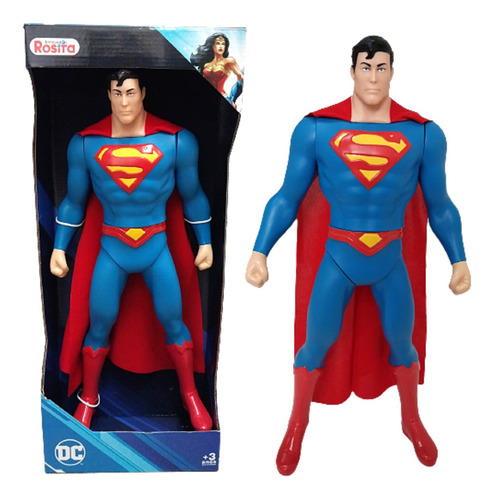 Boneco Superman Super Heroi Infantil Articulado 45 Cm