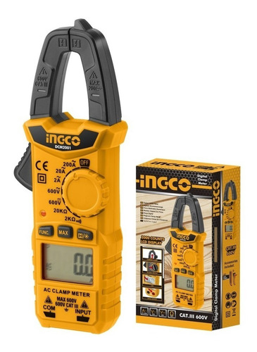 Imagen 1 de 1 de Tester Amperimetro 200a Ingco Ac 200a Dcm2001