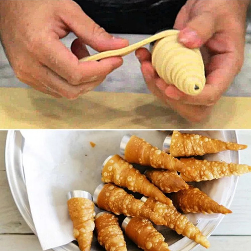 Forminha Canudo N°2 Aluminio Casquinha Cone Doce 12 Unidades