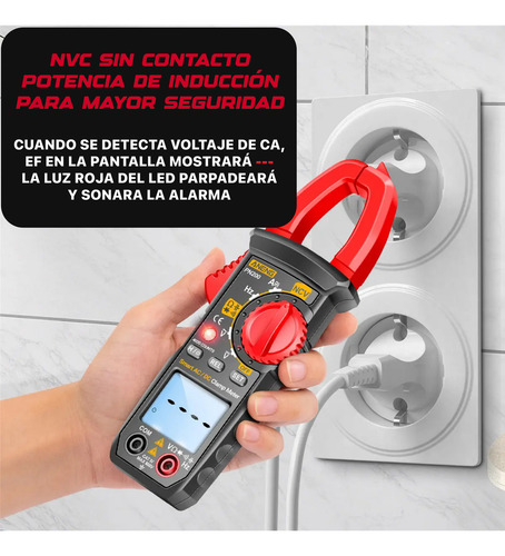 Pinza Amperimétrica Digital Multímetro 4000 Counts - Y