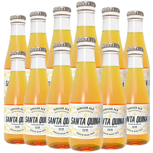 Santa Quina Ginger Ale Agua Tonica X12 Unidades - 01mercado