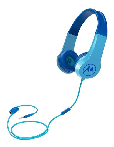 Auriculares Motorola Squads 200 Niños Cable Microfono Azul
