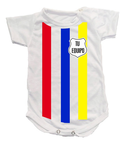 Body Bebe Camiseta Futbol Tu Equipo A Pedido Personalizado