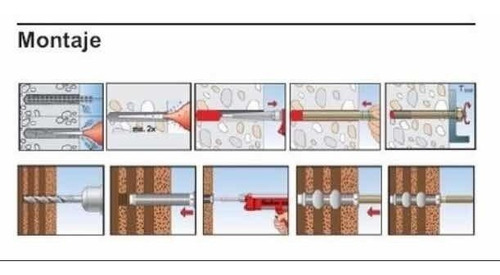 Imagen 4 de 7 de 5 Anclajes Químicos Mortero Fischer Fis Vs 300 T 5 Cartuchos