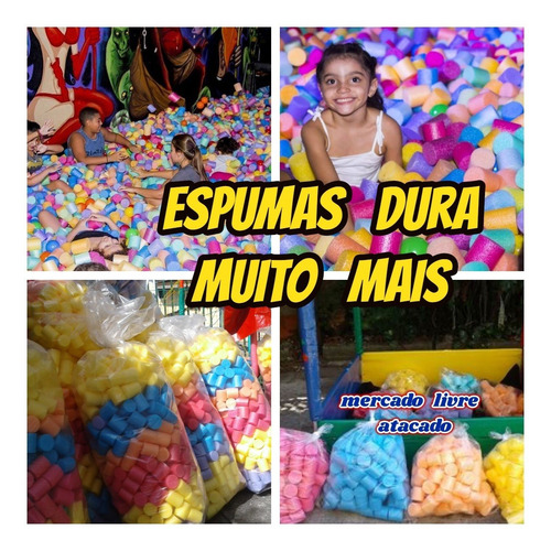 Imagem 2 de 10 de Espuma Para Kid Play Kit Com 1000 Espuminhas+brinde