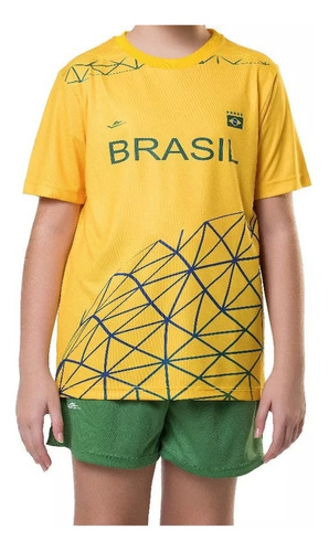 Camisa Brasil Infantil Torcedor Oficial Comemorativa Elite