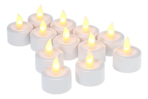 Velas Sintéticas Recargables Sin Llama, Con Luces Led 12 U.