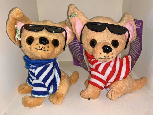 Peluche Perro Chihuahua Cool Con Anteojos Moderno Fachero Ok