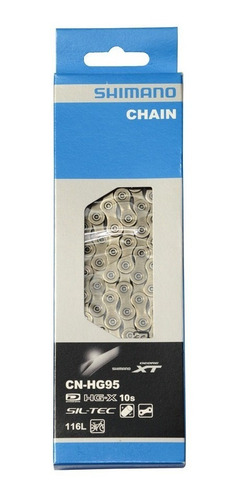 Corrente Shimano Deore Xt Hg95 116 Elos Dynasys Sil-tec 10v