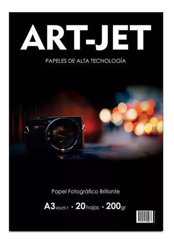 Papel Fotográfico Brillante Art-jet® A3 - 200grs - 20 Hojas