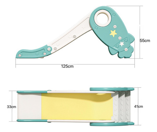 Tobogán Plegable Niños Resbalin Para Interiores 125*55*41cm
