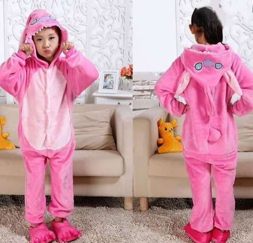 Pijama Stich Enterito Infantil Suave Disfraz Plush Premium