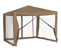 Comprar Gazebo Fijo De Pe 250 X 300 X 300 Cm Taupe Con Mosquitero