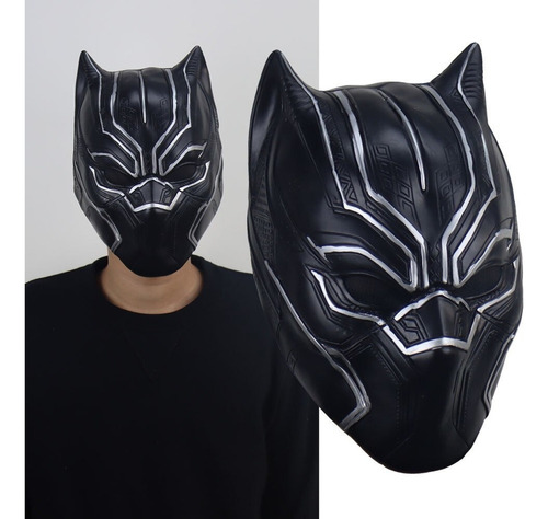 Máscara De Pantera Negra De Látex Hero Halloween Cosplay